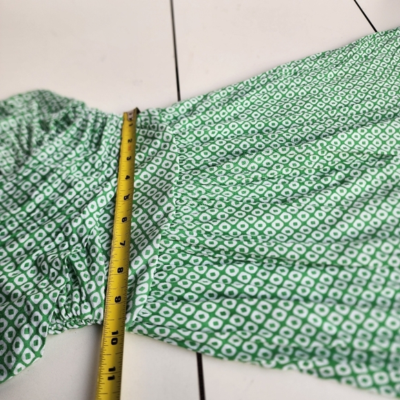 Charter Club Spring Dress Women's Geo Print Sleeveless Stretch Green Modal PS - Picture 7 of 12